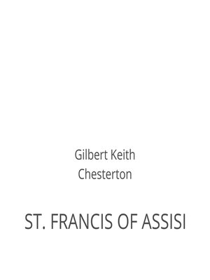 cover image of St. Francis of Assisi